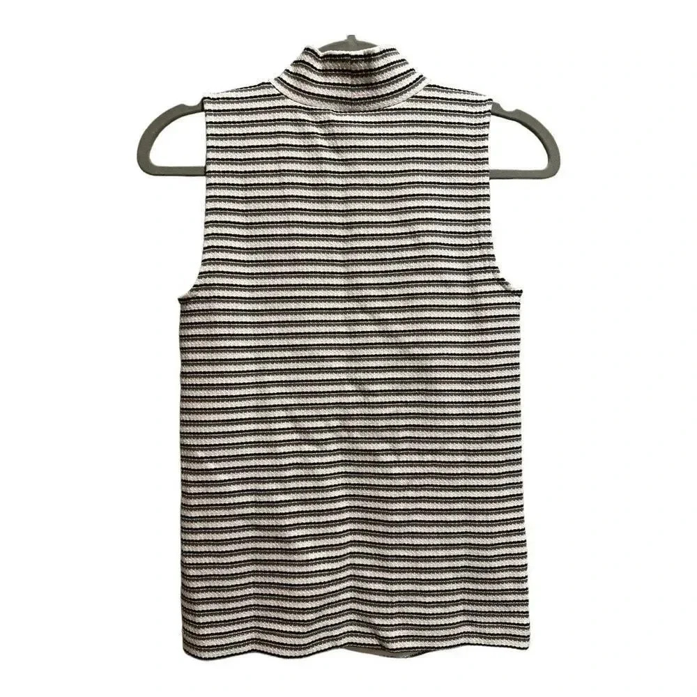 NWT Size S Loft Striped Mock Neck - Picture 2 of 5